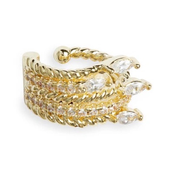 Iso Melinda Maria Ryan Ear Cuff Gold And Clear 100$